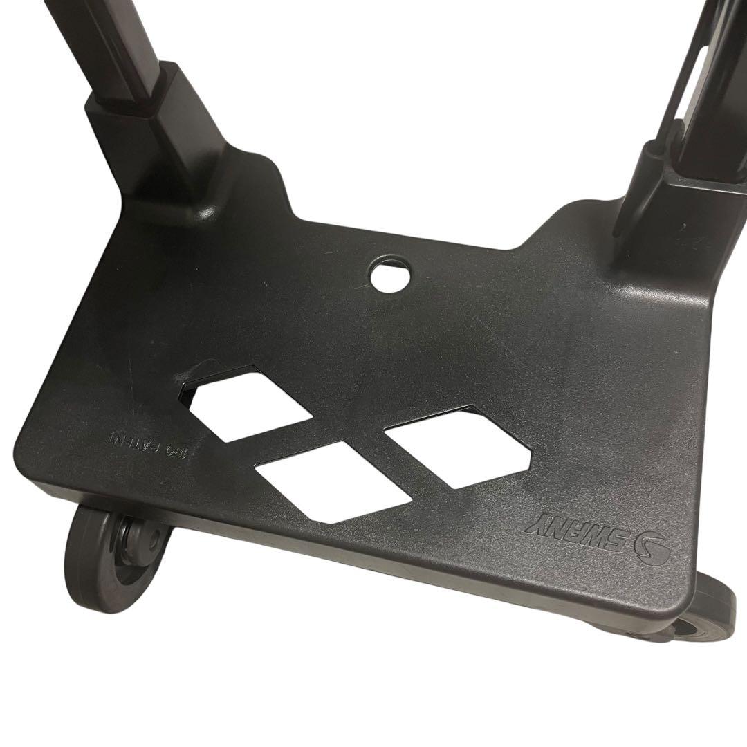 未使用級SWANY スワニー レザー調キャリーバッグ ダイヤキルト ブラック