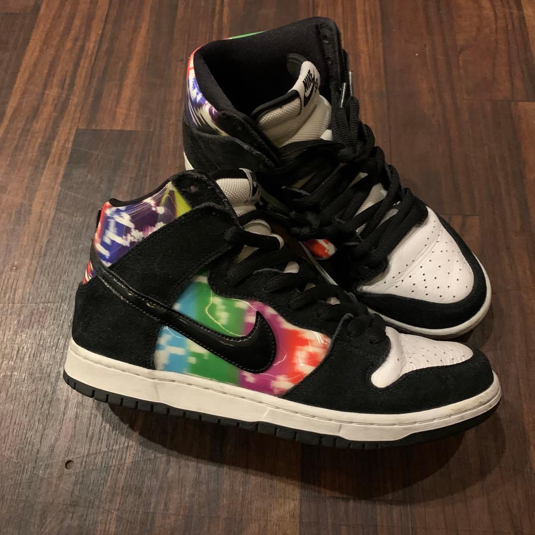 美品NIKE SB DUNK HIGH PROテレビテストパターン 27.5cm