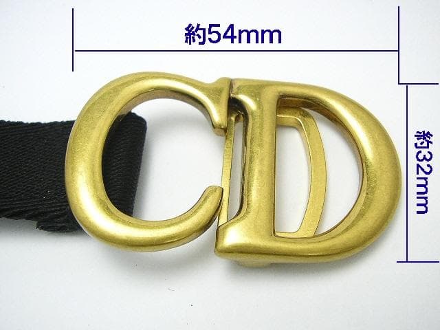 クリスチャンディオール　ロゴ　ナイロンベルト　ブラック　85cm