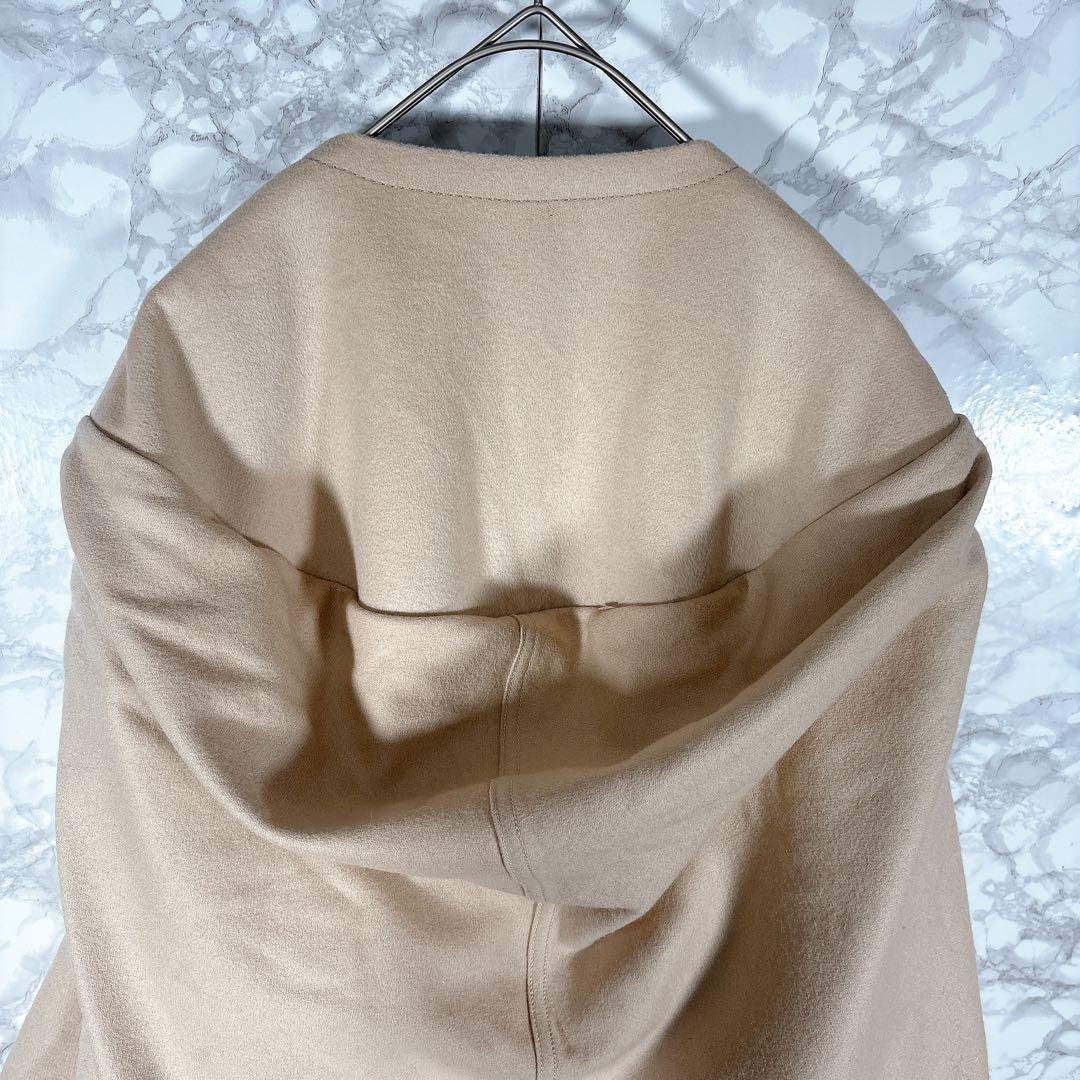 【シャルルロマン】ポンチョ風コート（ベージュ） ロングロード　フランス製