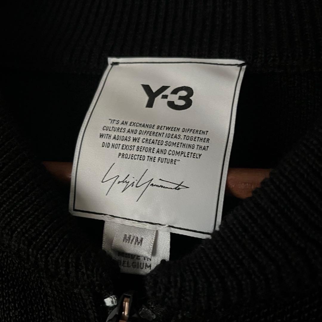 Y-3 ブラック ニット ジップアップジャージ ロング丈 未使用