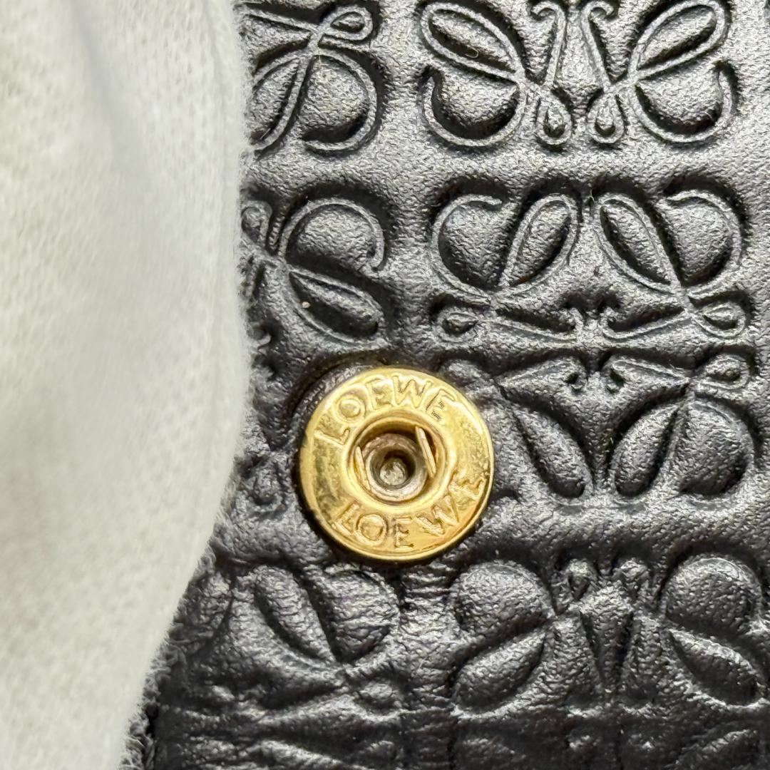 LOEWE ロエベ　アナグラム　ブラック レザー キーケース