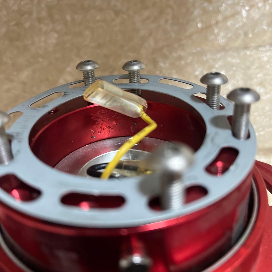 赤 レッド クイックリリース レンチン音 鳴る Ding ステアリングボス