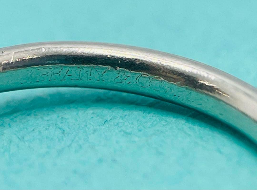 c664 ティファニー カーブド バンド ダイヤ 9P プラチナ リング 約5号