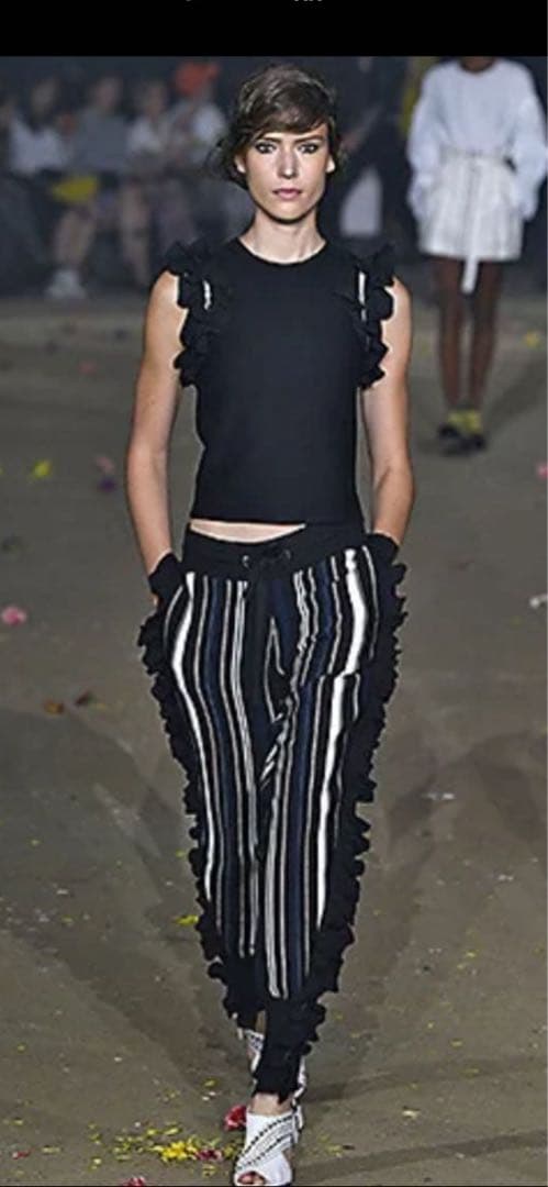 専用。3.1 phillip limニットパンツ　フリル　ストライプM美品