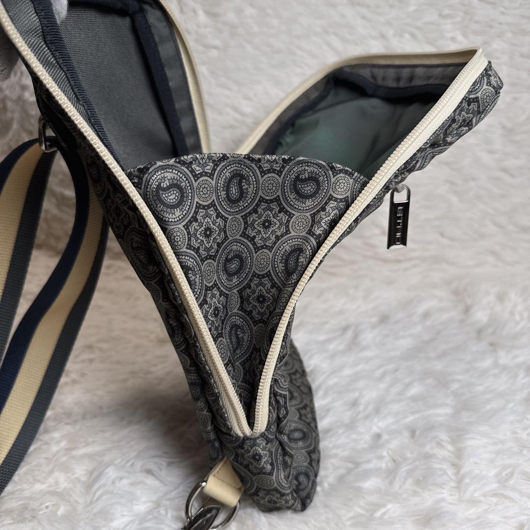 ポン子 様 ETRO エトロ ペイズリー柄 ボディバッグ ショルダー グレー系.