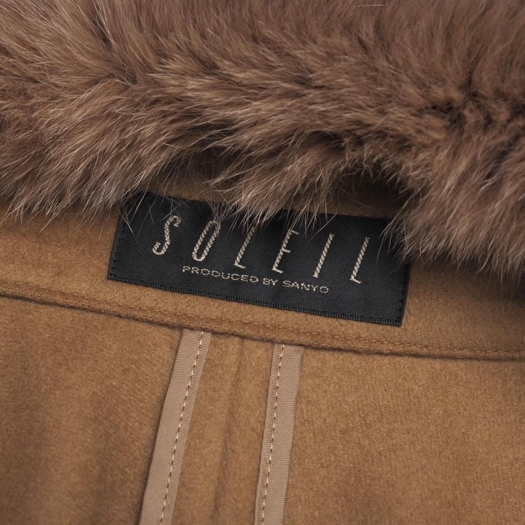 1.2万円からお値下げ◎SOLEIL 三陽商会 カシミヤ × フォックス ケープ