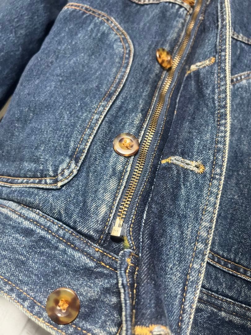 爆限定 ixi:z デニムジャケット カバーオール 裏地ブランケット 帆布 短丈