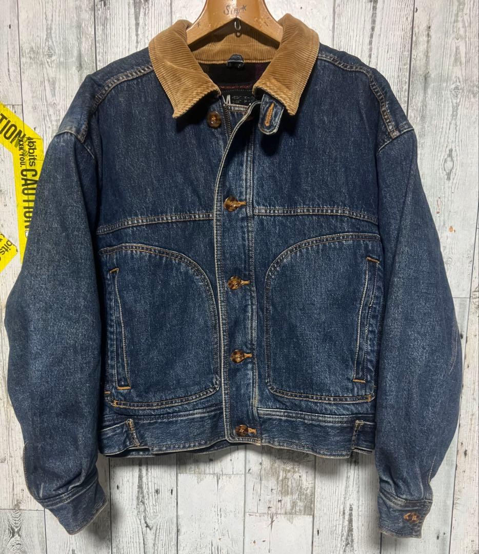 爆限定 ixi:z デニムジャケット カバーオール 裏地ブランケット 帆布 短丈