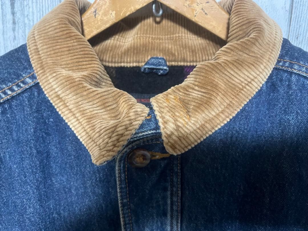 爆限定 ixi:z デニムジャケット カバーオール 裏地ブランケット 帆布 短丈