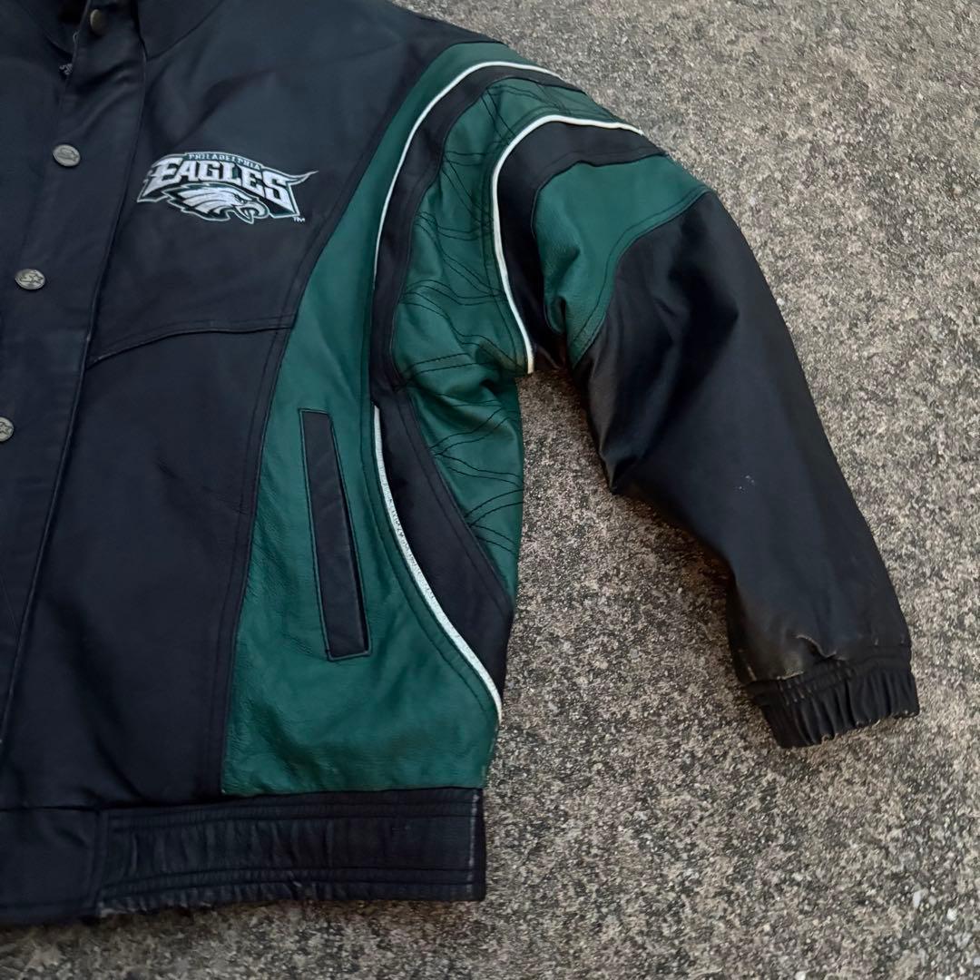 フィラデルフィア・イーグルスNFLオールレザージャケット　激レア　90s