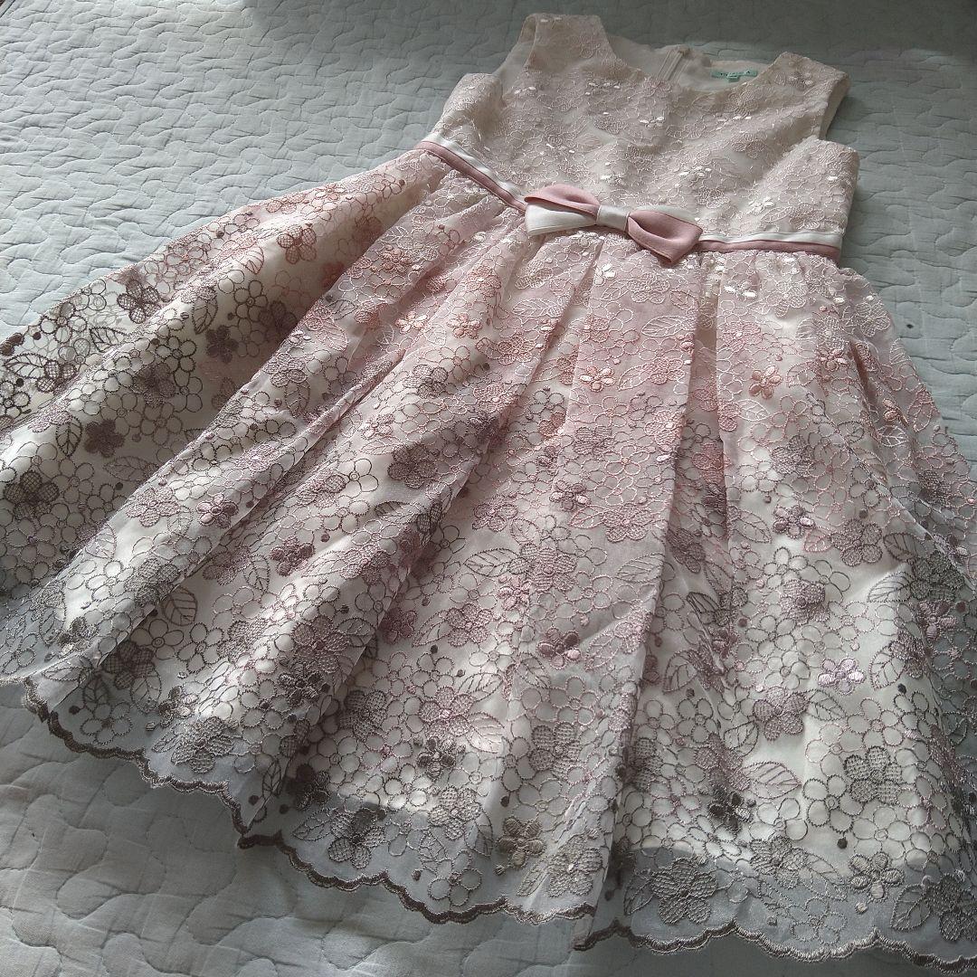 美品　TOCCA BANBINI　花柄　刺繍　グラデーション　ドレス　120
