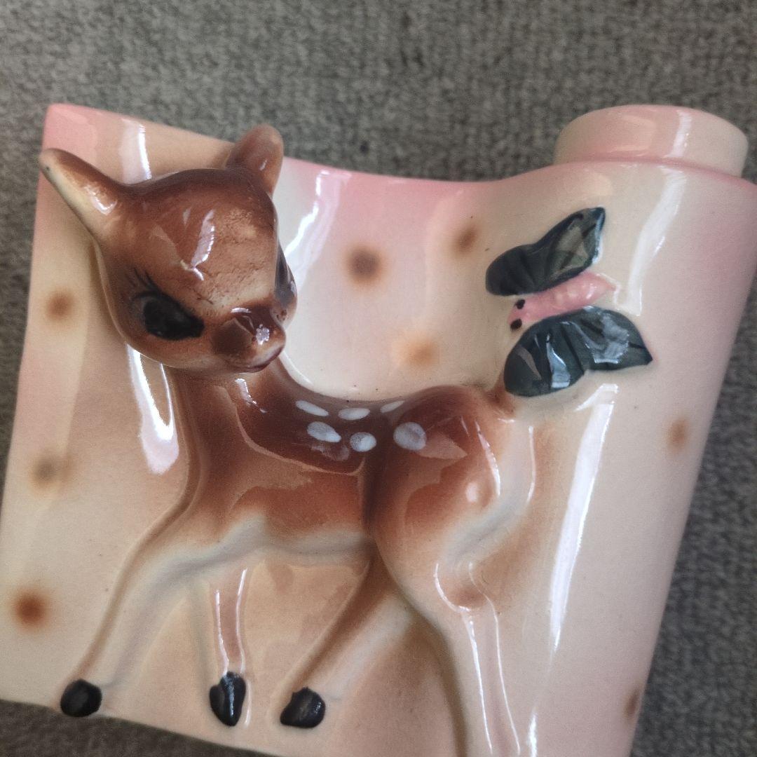 日本製 海外輸出用 バンビの陶器製入れ物 オキュパイド ディズニー