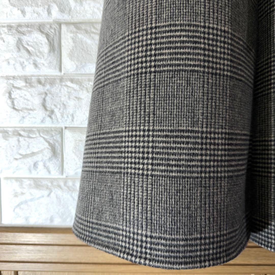 鶴 UNTITLED スタンドネックベルテッドウールコート サイズ4 スタンド