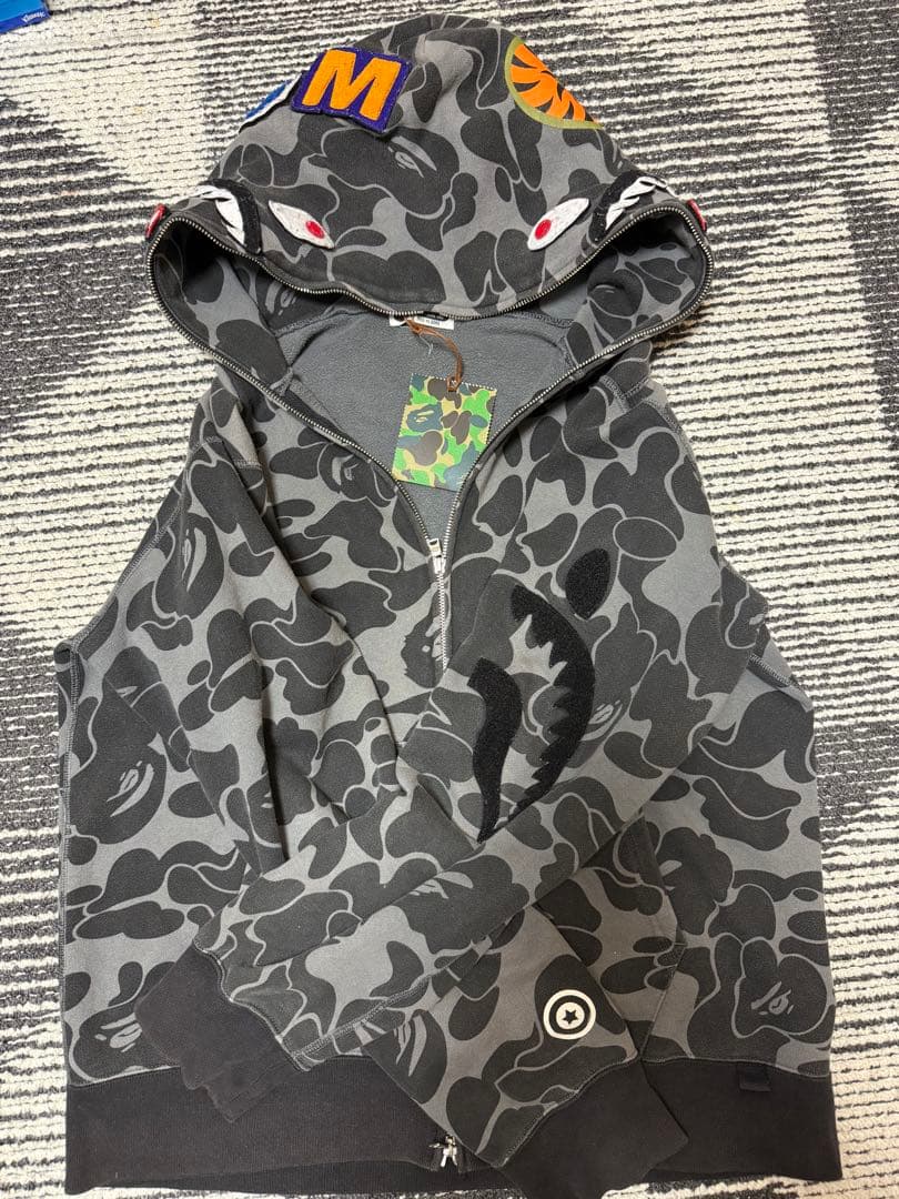 A Bathing Ape シャークフード パーカー XL 激レア 袋とタグ付き