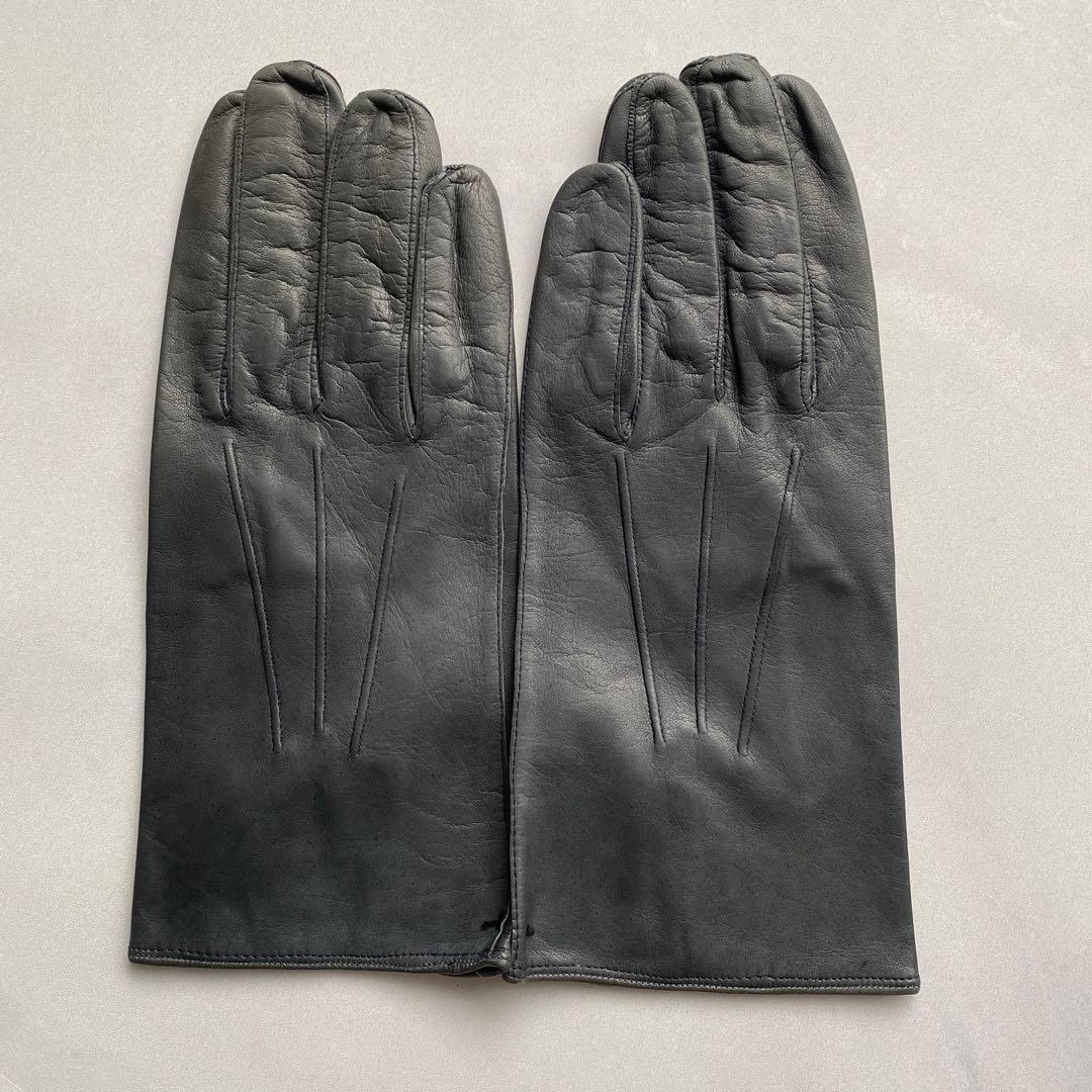 未使用 セルモネータ メンズ レザーグローブ グレー 革手袋 サイズ9
