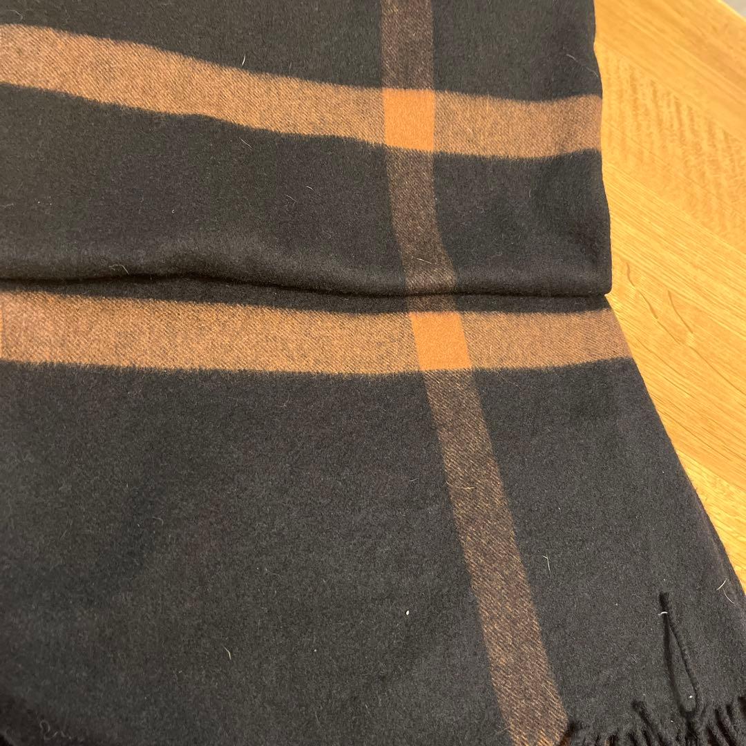 『美品』ジョンストンズ　 100%カシミヤ ストール　ブラウン　チェック　レア