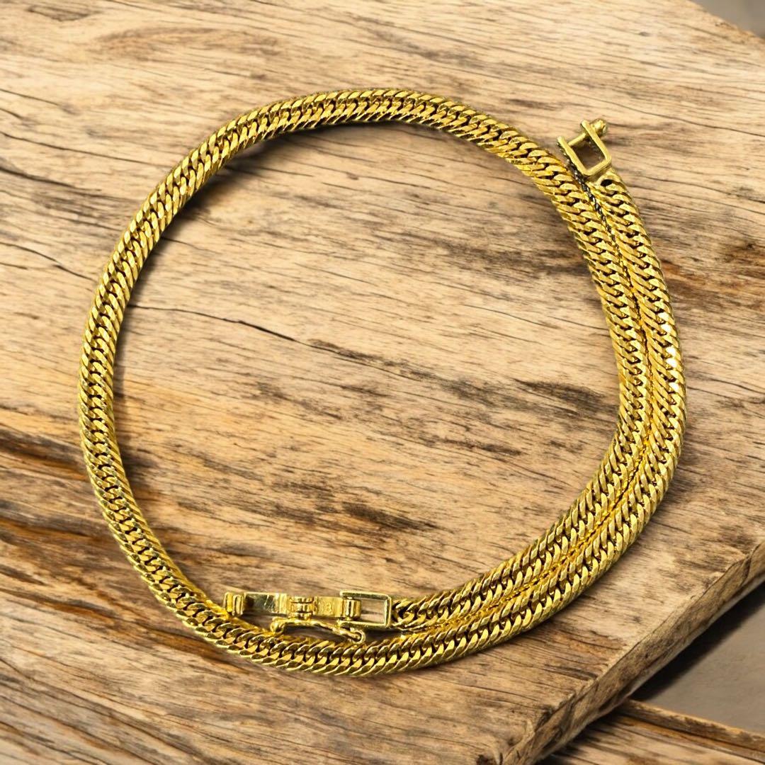 ゆ*ん様 18金ゴールドアンクレット 24cm 6～7グラム. 12面トリプル