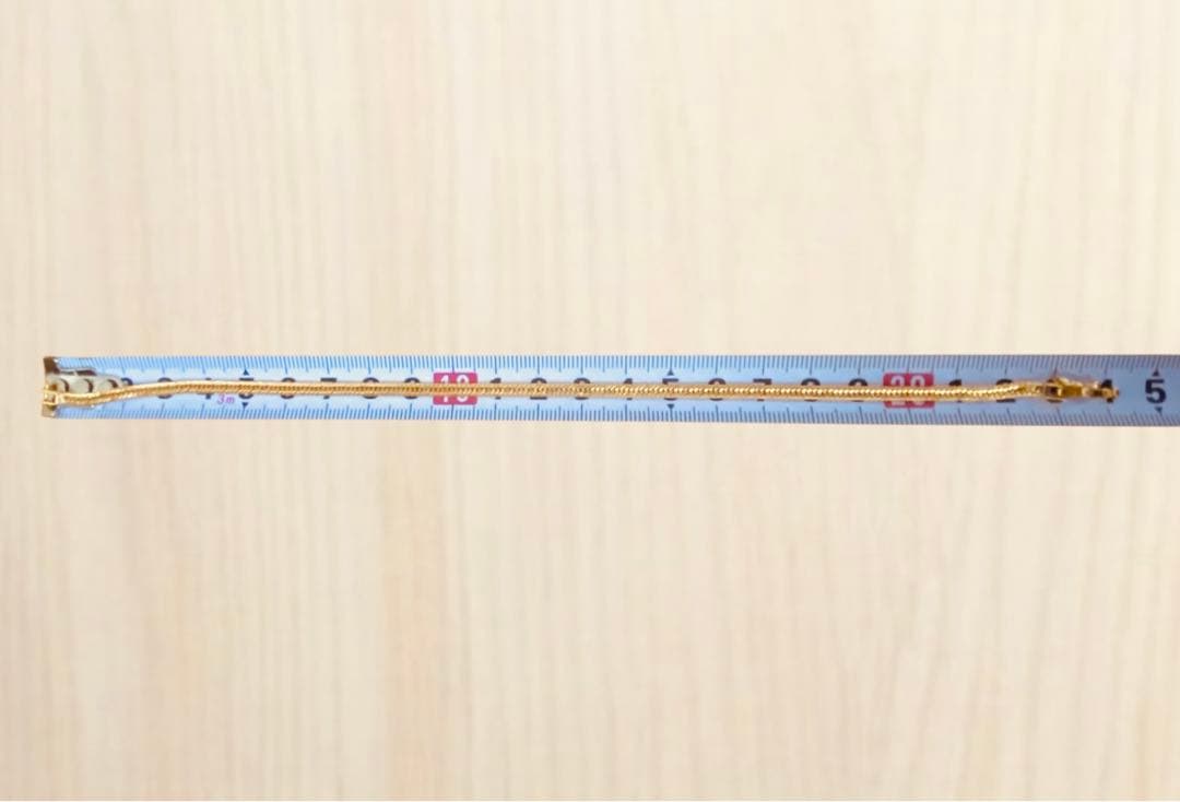 ゆ*ん様 18金ゴールドアンクレット 24cm 6～7グラム. 12面トリプル