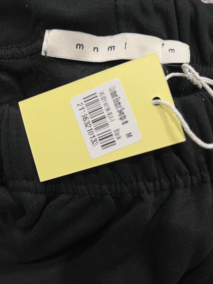 新品MNMLミニマル ブーツカット スウェットパンツ ブラックm