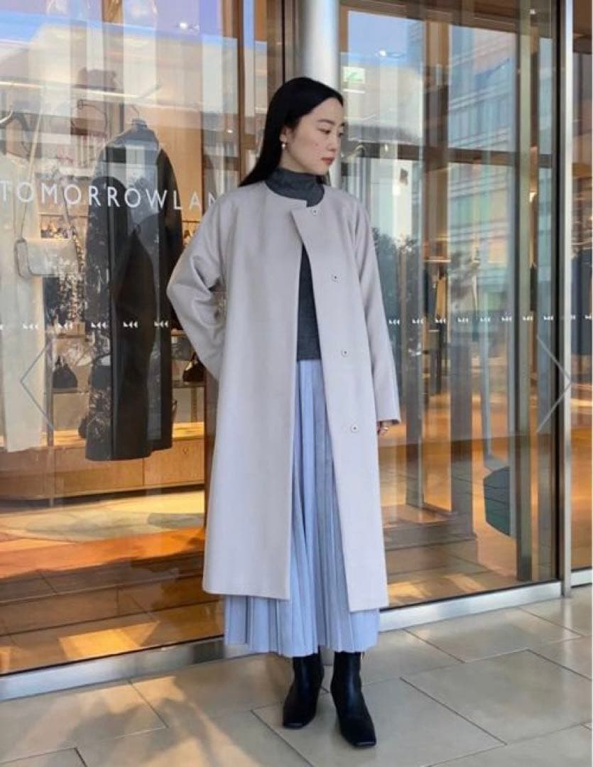 今期購入　TOMORROWLAND ピュアカシミヤ ノーカラーコート