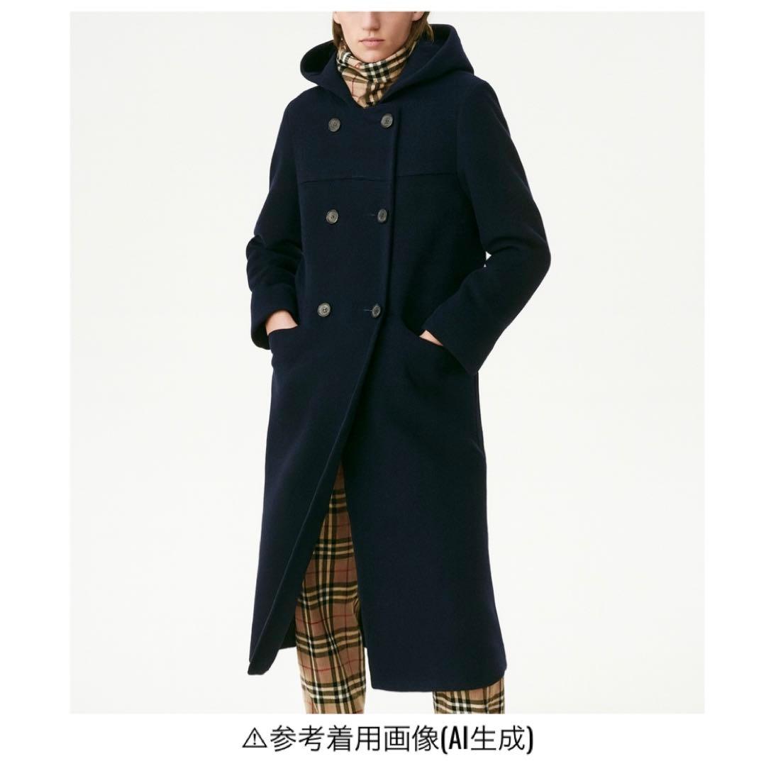 90s【美品】バーバリーズ/ダブルボタンフーデッドロングコート