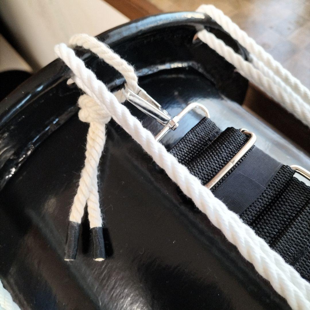 担ぎ太鼓　　和太鼓 　天然皮革　ストラップ付き　中古品⑬