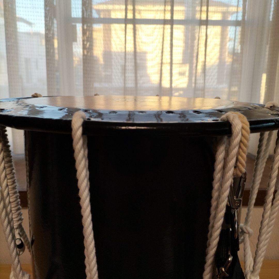 担ぎ太鼓　　和太鼓 　天然皮革　ストラップ付き　中古品⑬