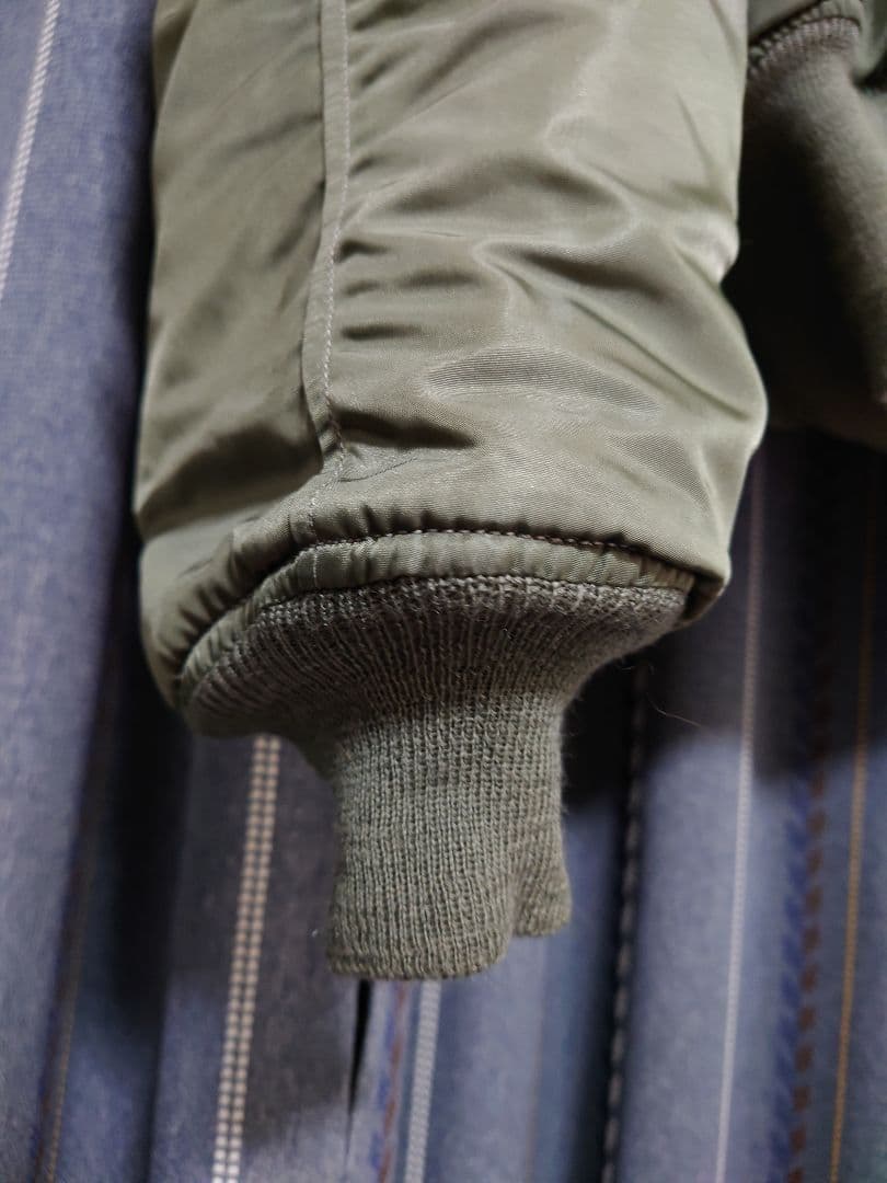 フライトジャケット Lサイズ グリーン 中古 N-2B