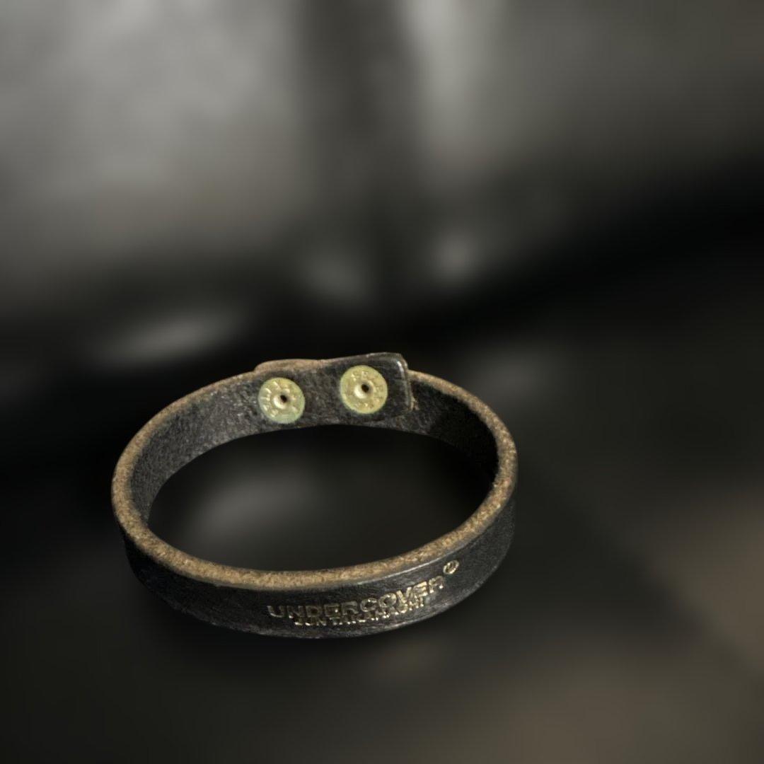 初期！激レア！アンダーカバーレザーブレスレットロゴブレスレット 金