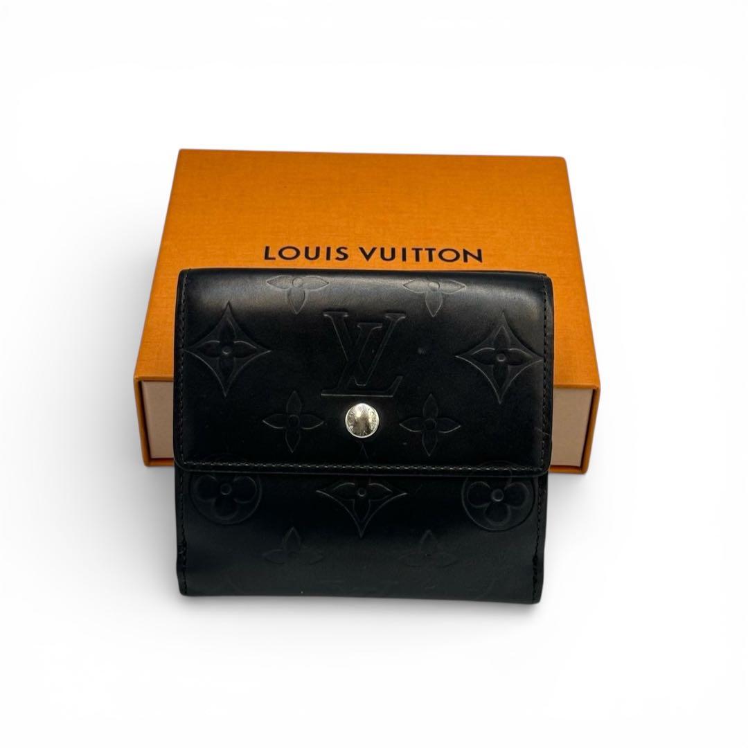 【美品】ルイヴィトン Wホック財布 モノグラム マット 3つ折り TH1011