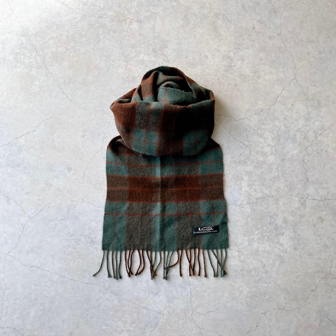 LQ エルキュー ワイズフォーメン Y's for men チェック柄 マフラー