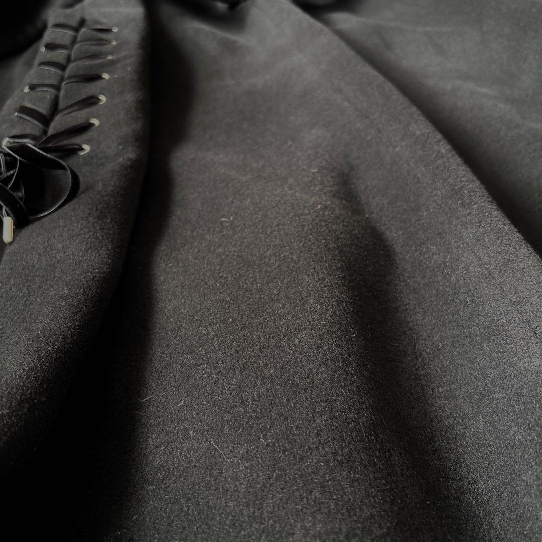 GVGV レースアップ　マキシ丈　ウエストベルト付き　ウール　ロングコート