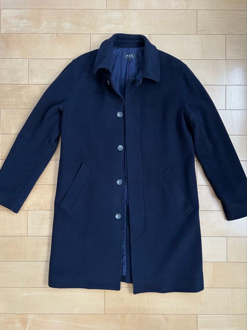 A.P.C. ダークネイビー ステンカラーコート