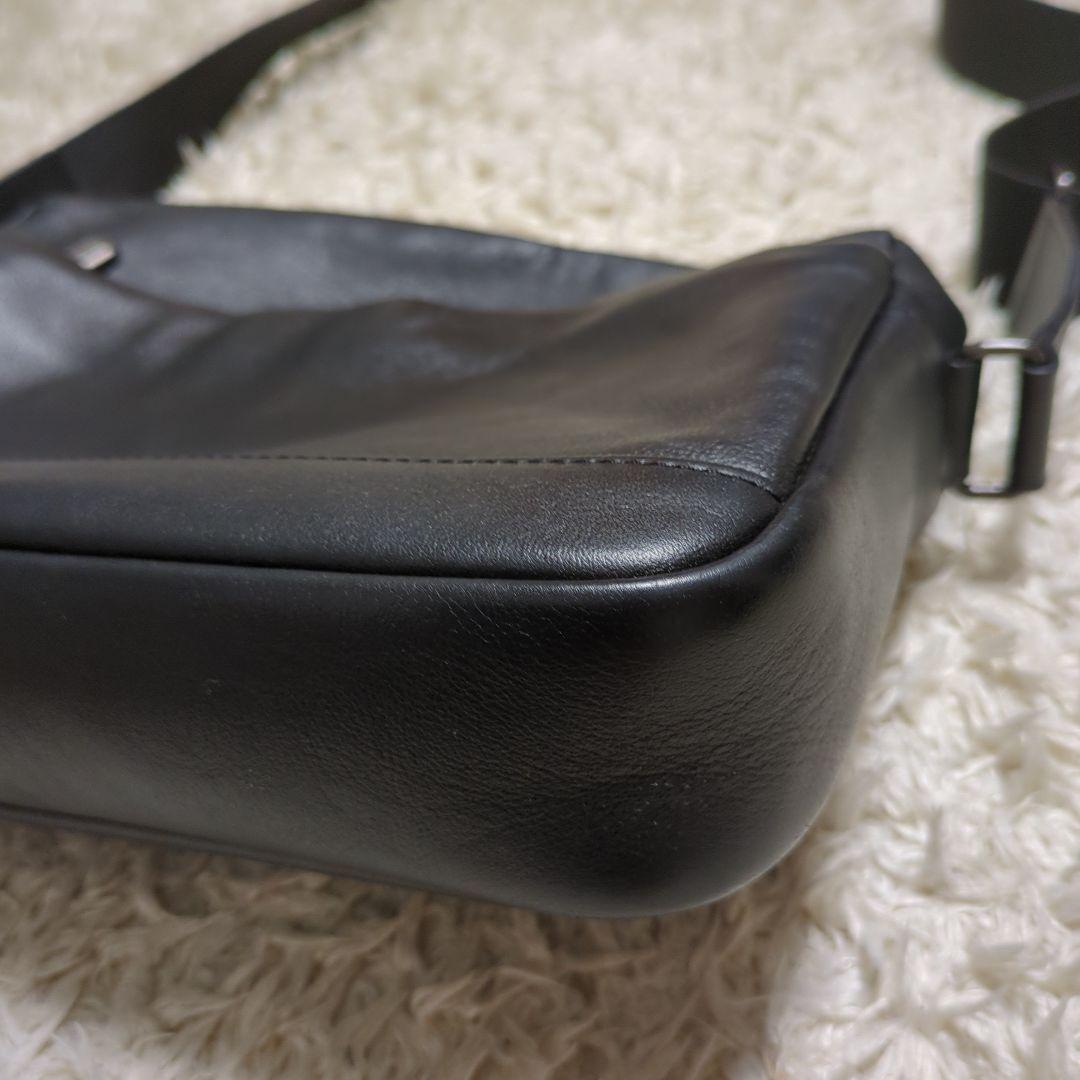 【美品】ダンヒル レザー 本革 ショルダーバッグ ブラック メンズ