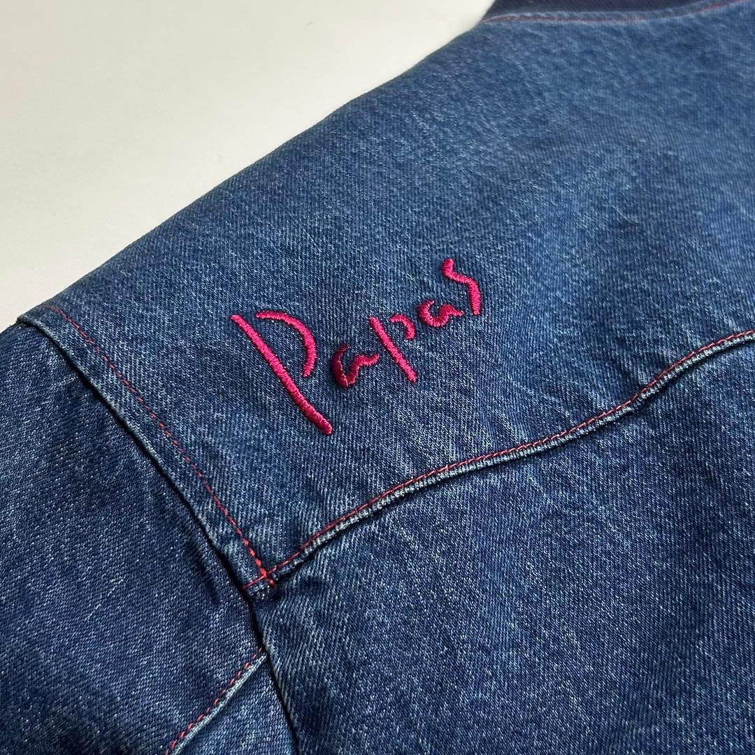 【希少】PAPAS(パパス)インディゴデニムボンバージャケット/ブルゾン/M