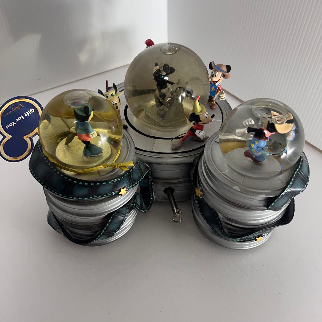 希少 Disney スノードーム オルゴール ミッキーマウスマーチ タグ付