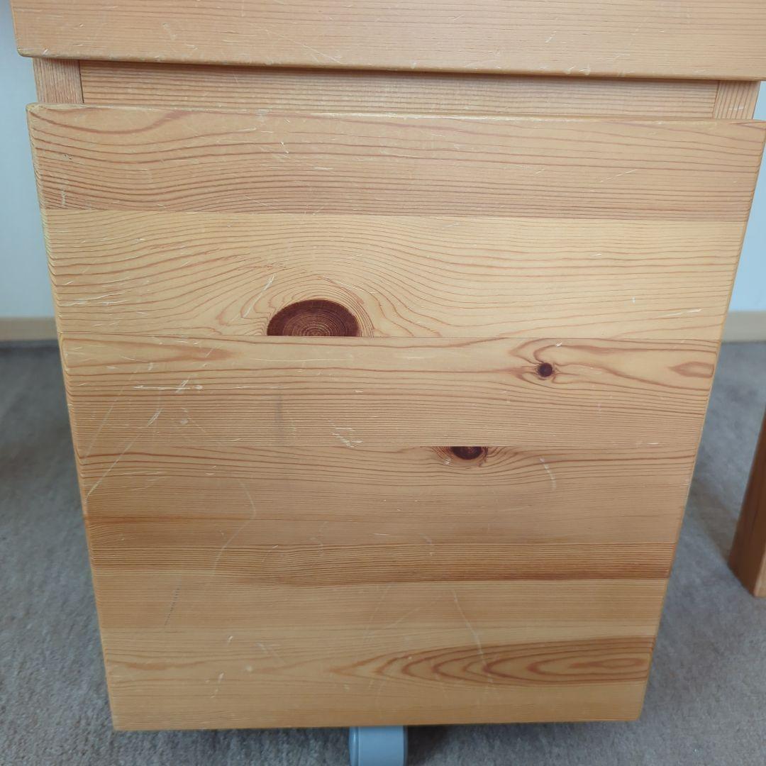 無印良品 パイン材 デスクワゴン デスクキャビネット