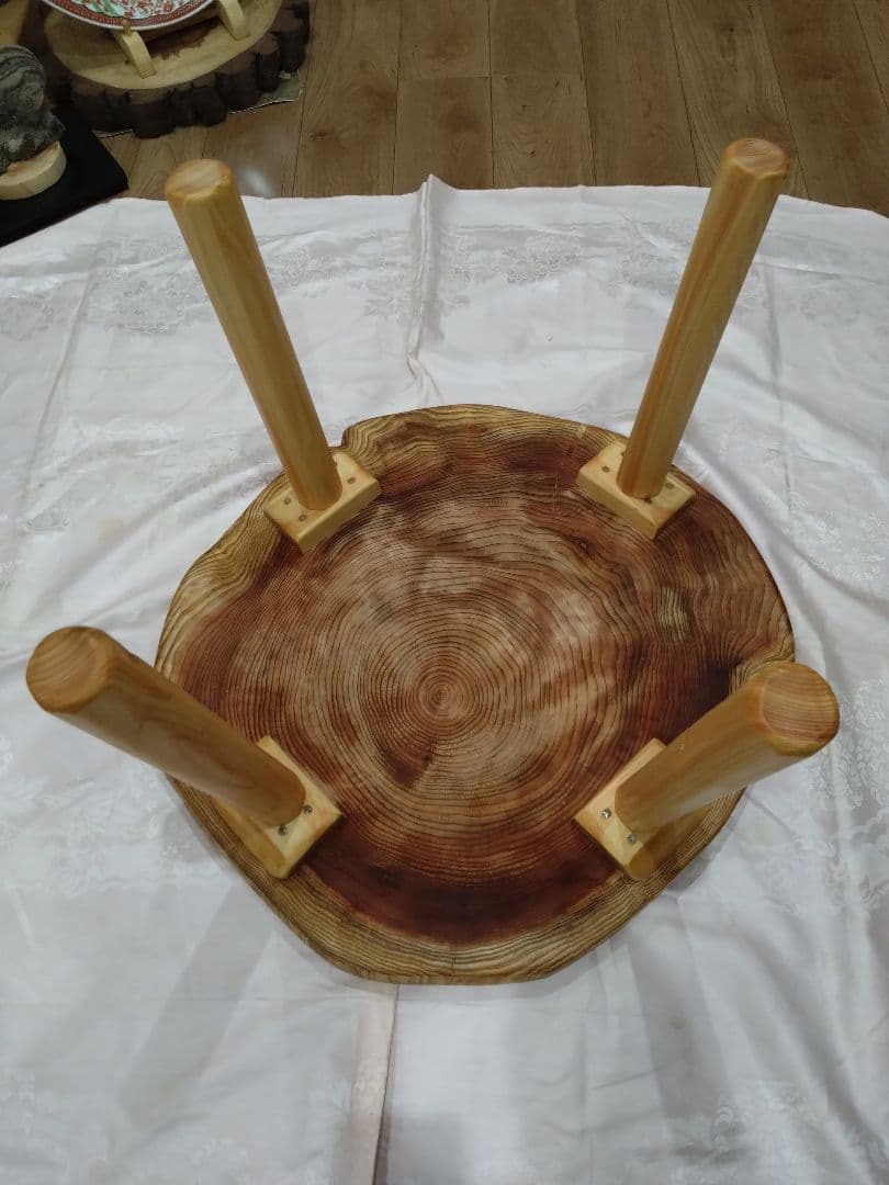 杉の輪切り形ローテーブル㉔ 桜様専用❕桜様樹齢約70