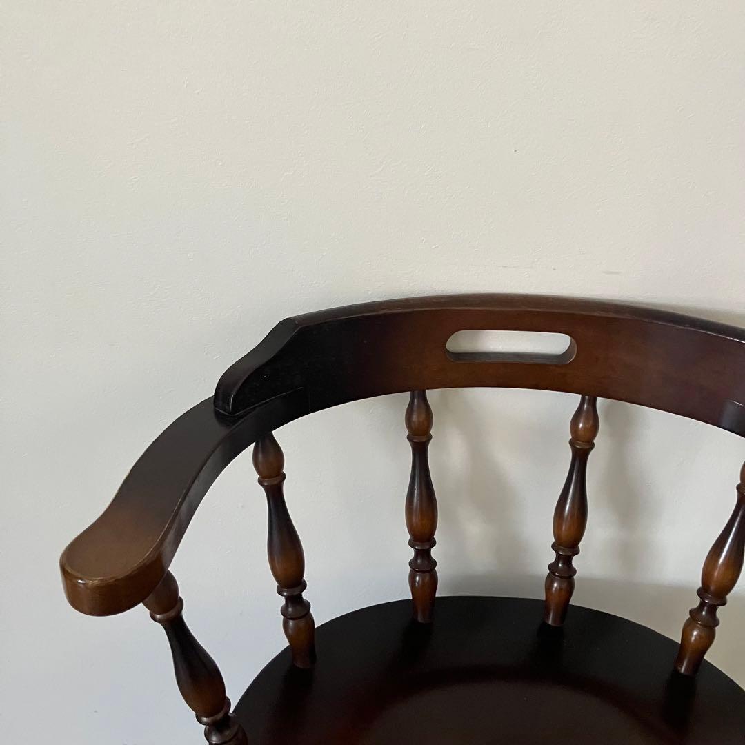 レトロ　アンティーク　古家具　古道具　キツツキ　飛騨産業　アームチェア　椅子