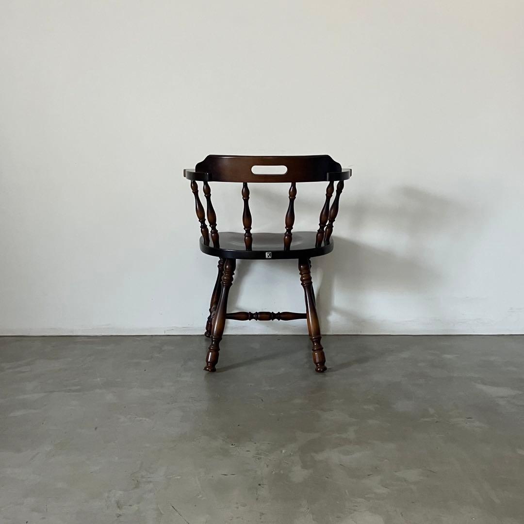 レトロ　アンティーク　古家具　古道具　キツツキ　飛騨産業　アームチェア　椅子