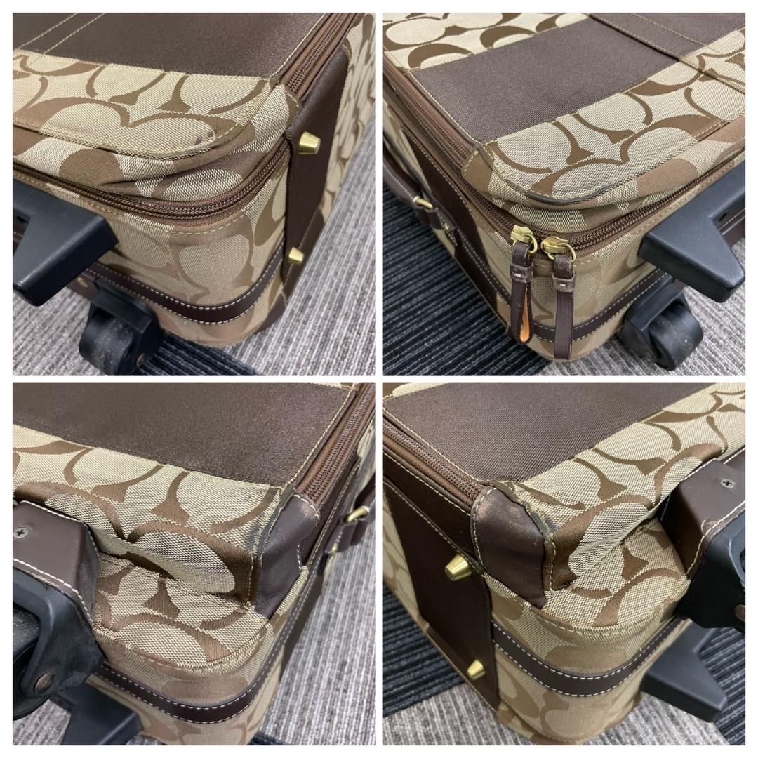 美品　COACH　コーチ　77020　シグネチャー　キャリーケース　二輪