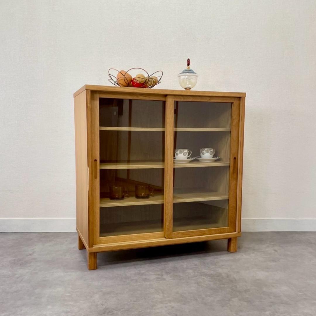 無印良品 キャビネット 食器棚 脚付き 無印良品 食器棚 オーク材