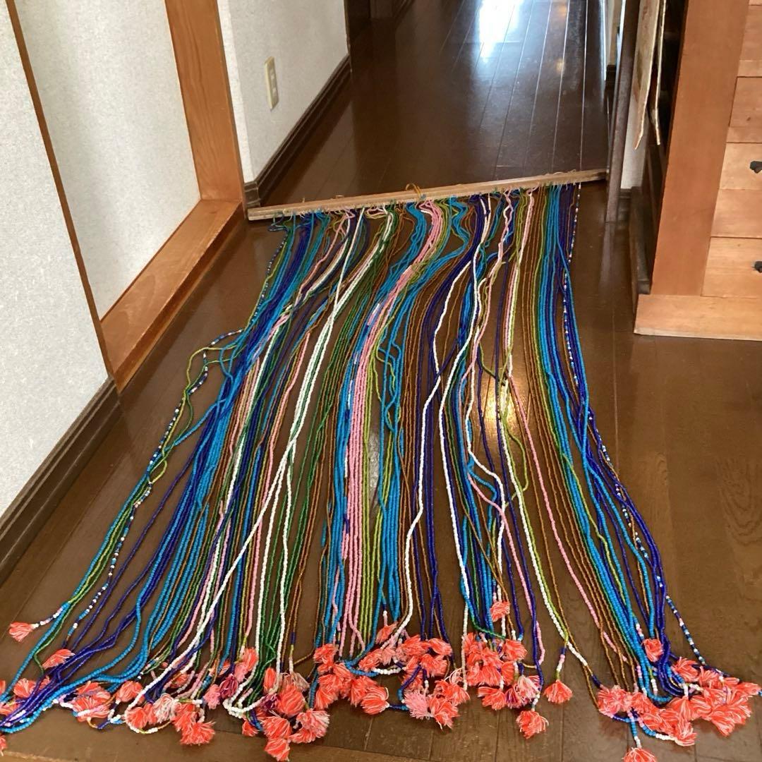 A1019 大正浪漫 昭和レトロ ガラスビーズ￼ のれん 簾 タペストリー