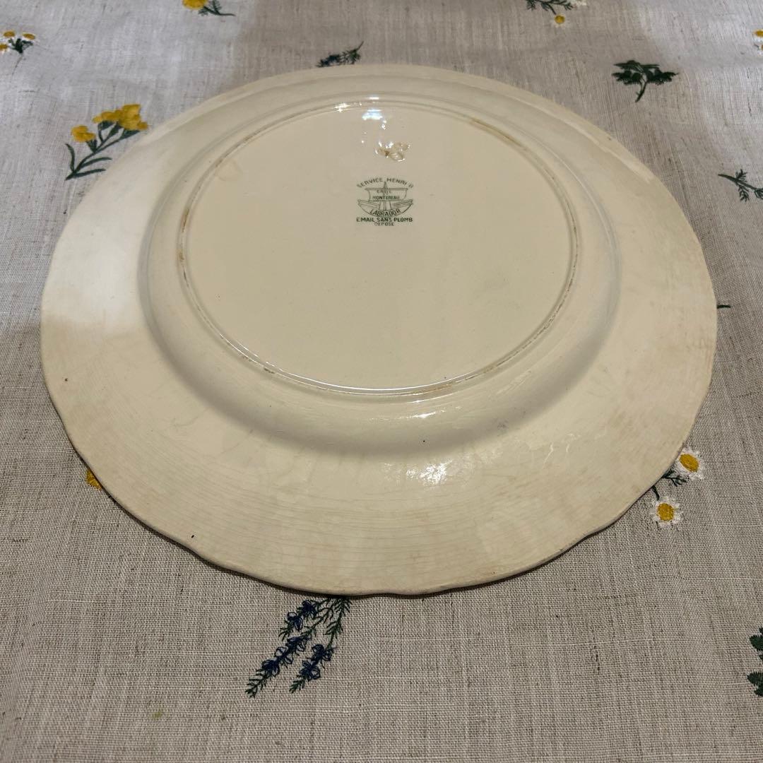 クレイユモントロー　アンリ２世　アンティーク　大皿①