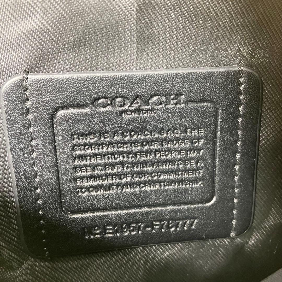 COACH＊ウエストバッグ シグネチャー チャコールレザー