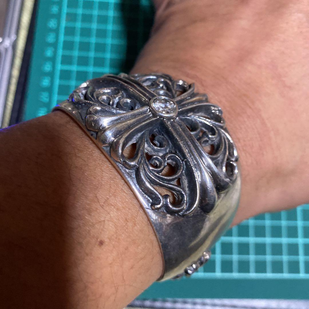 パクウン様専用フローラル クロス 十字 バングル ブレスレット925