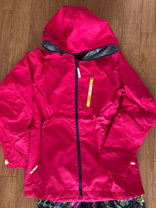 【着用1回】レディース スノボーウェア 上下セット ピンク ブラック ネオン