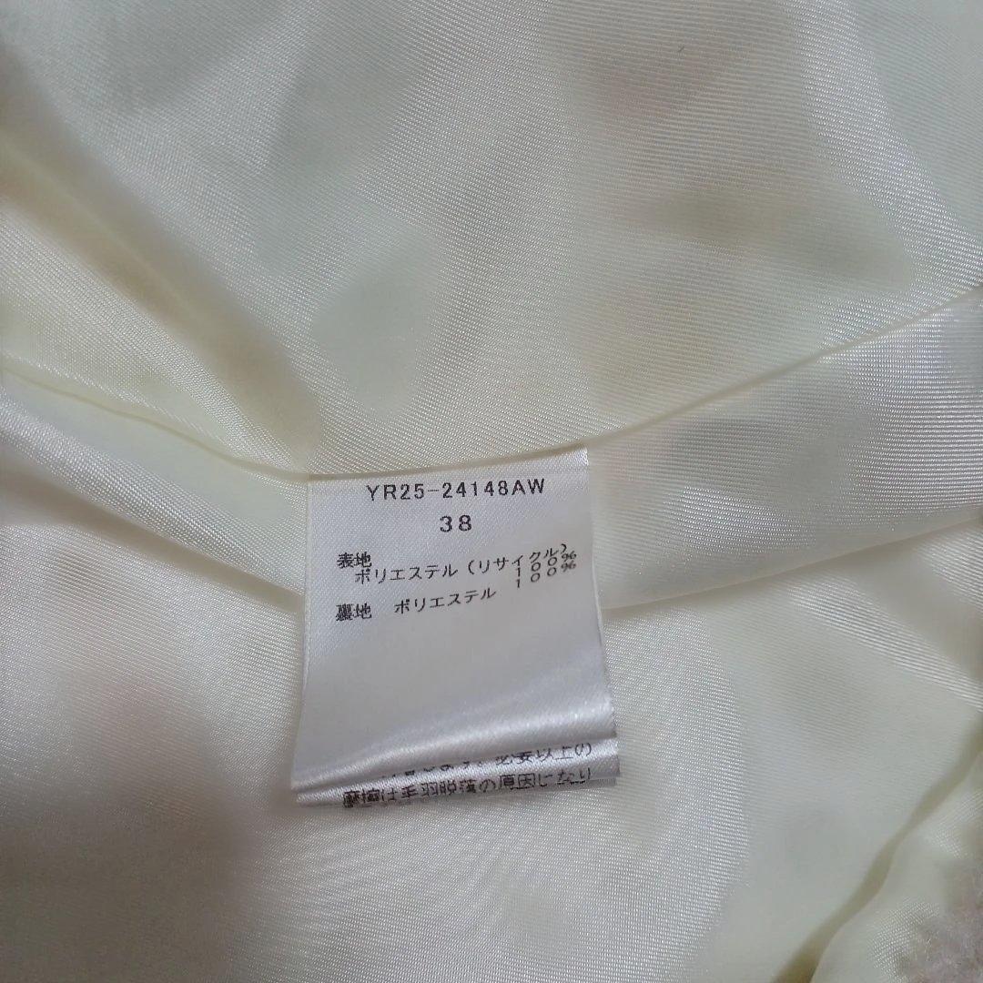 しろみ【美品】yori スイートボアフードロングコート　38