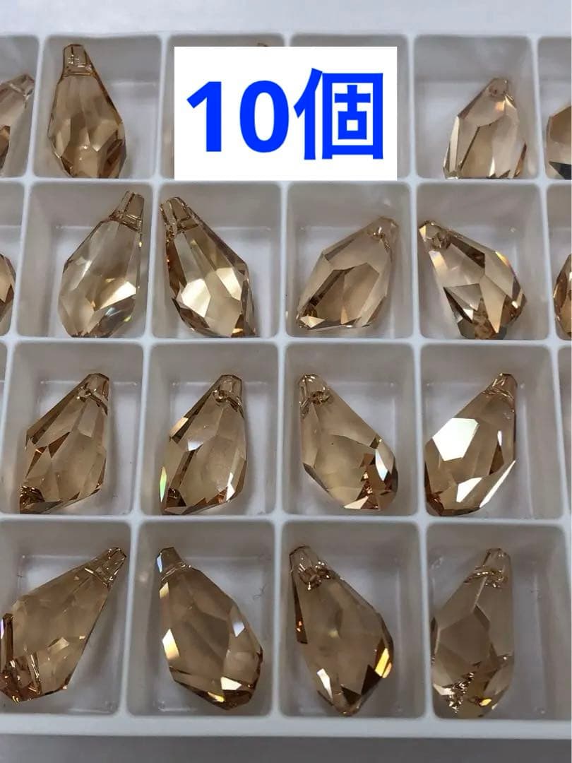 ももれん様スワロフスキー #6015/17 クリスタルゴールデンシャドー 72個